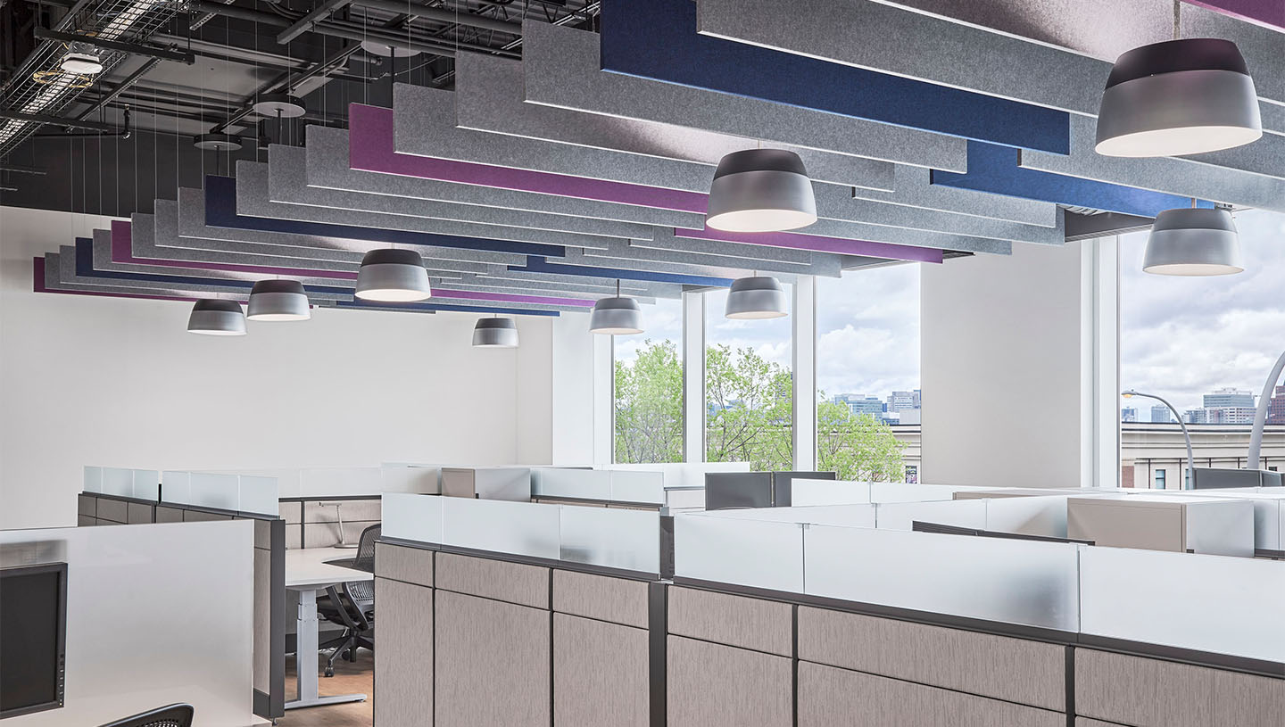 Hollowcore by Luminis lights ASC office cubical space